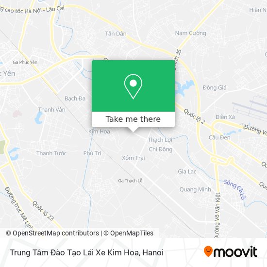 Trung Tâm Đào Tạo Lái Xe Kim Hoa map