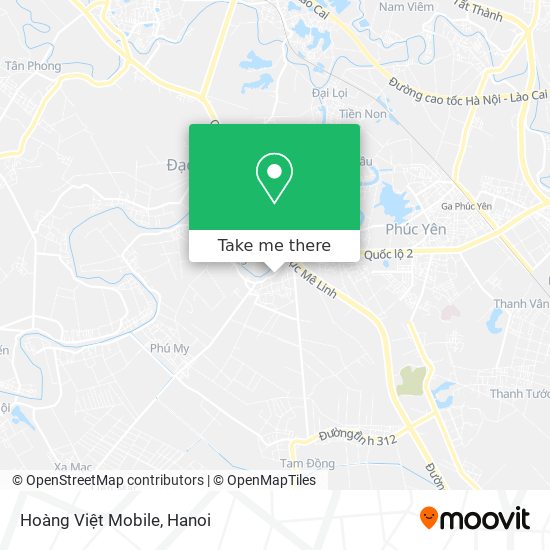 Hoàng Việt Mobile map