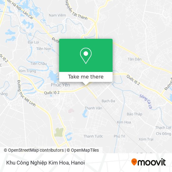 Khu Công Nghiệp Kim Hoa map