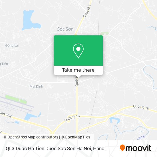QL3 Duoc Ha Tien Duoc Soc Son Ha Noi map
