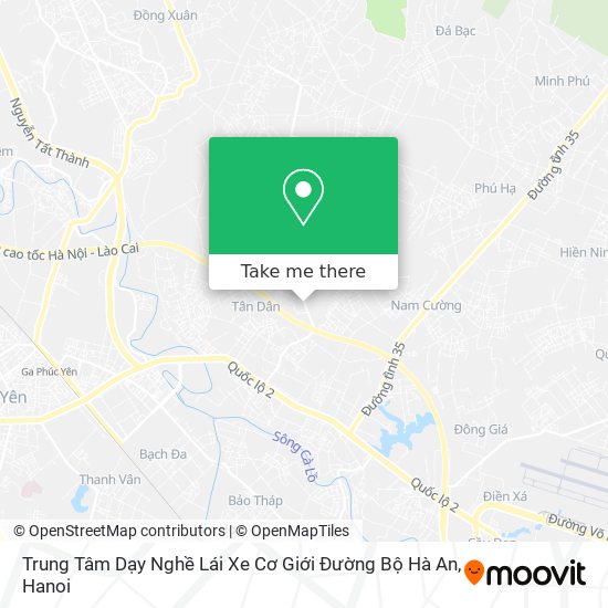 Trung Tâm Dạy Nghề Lái Xe Cơ Giới Đường Bộ Hà An map