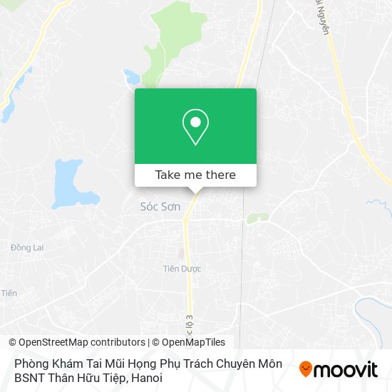 Phòng Khám Tai Mũi Họng Phụ Trách Chuyên Môn BSNT Thân Hữu Tiệp map