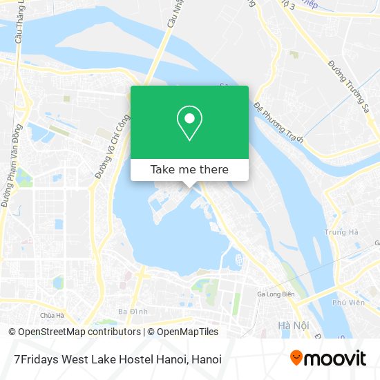 7Fridays West Lake Hostel Hanoi map