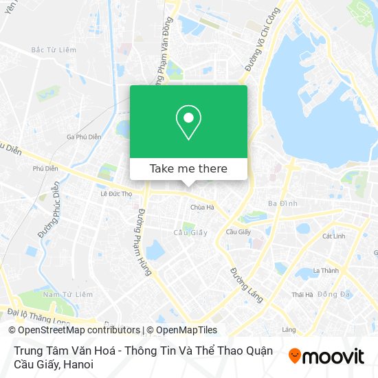 Trung Tâm Văn Hoá - Thông Tin Và Thể Thao Quận Cầu Giấy map