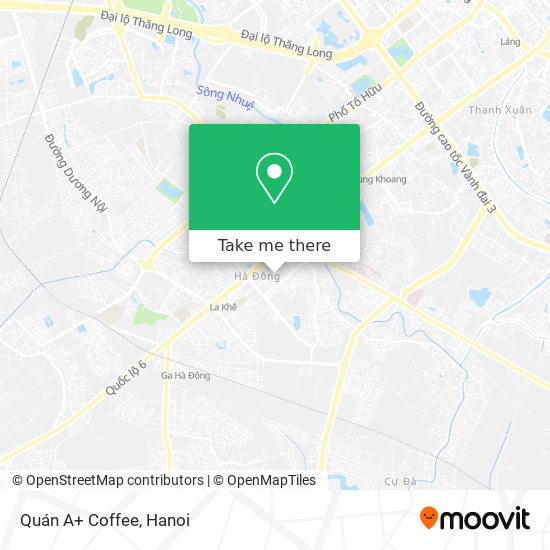 Quán A+ Coffee map