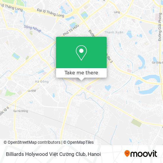 Billiards Holywood Việt Cường Club map