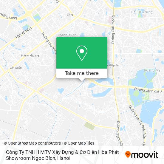 Công Ty TNHH MTV Xây Dựng & Cơ Điện Hòa Phát Showroom Ngọc Bích map