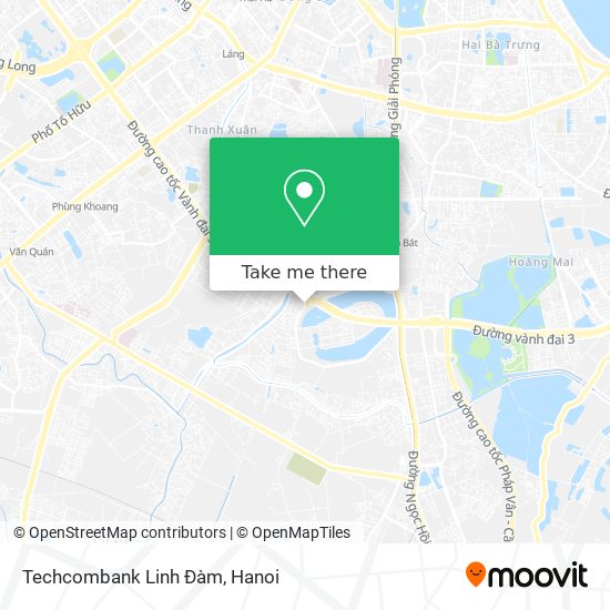 Techcombank Linh Đàm map