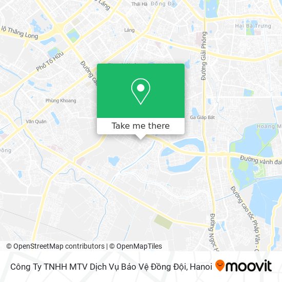 Công Ty TNHH MTV Dịch Vụ Bảo Vệ Đồng Đội map