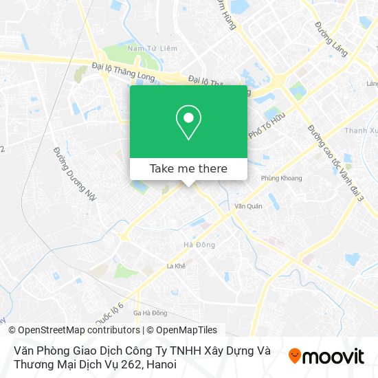 Văn Phòng Giao Dịch Công Ty TNHH Xây Dựng Và Thương Mại Dịch Vụ 262 map