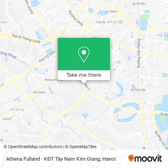 Athena Fulland - KĐT Tây Nam Kim Giang map