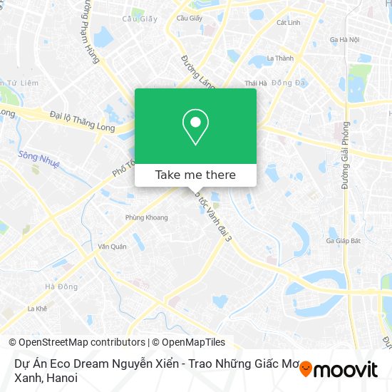 Dự Án Eco Dream Nguyễn Xiển - Trao Những Giấc Mơ Xanh map