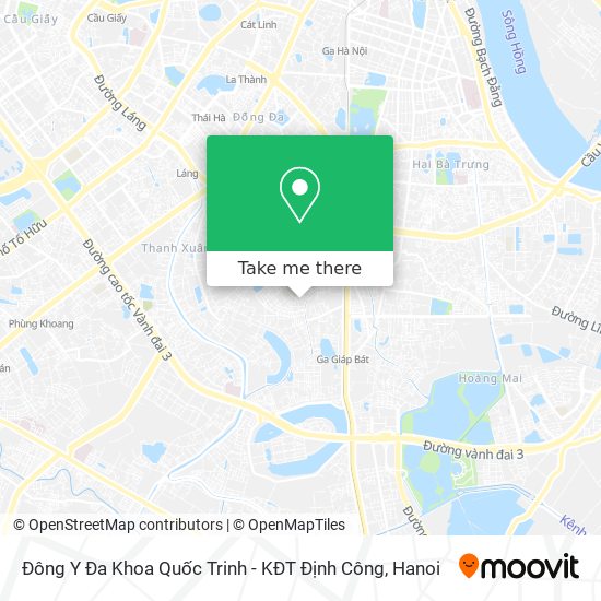 Đông Y Đa Khoa Quốc Trinh - KĐT Định Công map