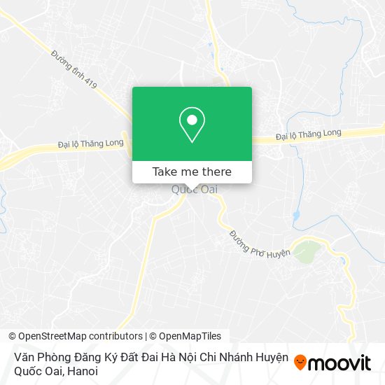 Văn Phòng Đăng Ký Đất Đai Hà Nội Chi Nhánh Huyện Quốc Oai map