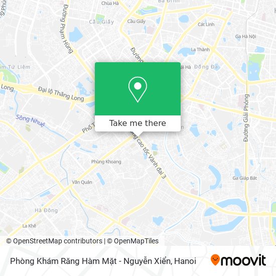 Phòng Khám Răng Hàm Mặt - Nguyễn Xiển map