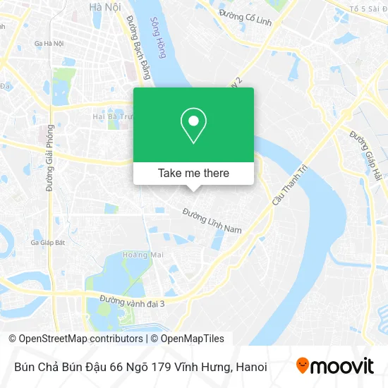 Bún Chả Bún Đậu 66 Ngõ 179 Vĩnh Hưng map
