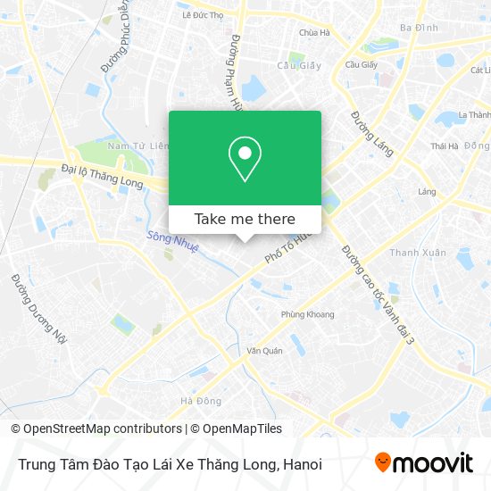 Trung Tâm Đào Tạo Lái Xe Thăng Long map