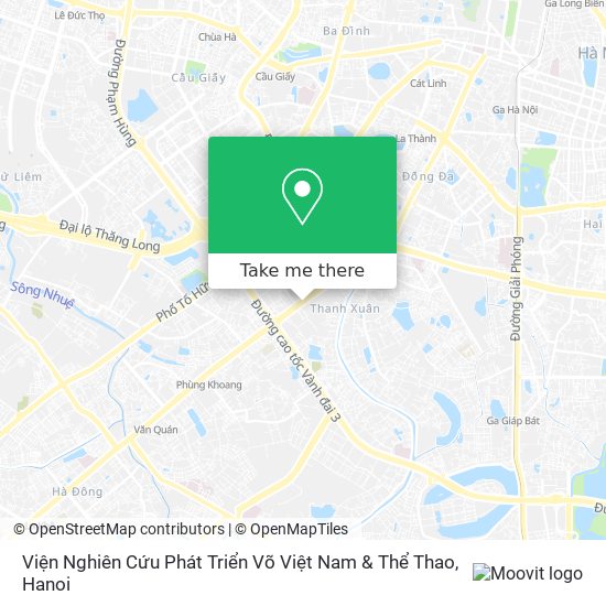 Viện Nghiên Cứu Phát Triển Võ Việt Nam & Thể Thao map