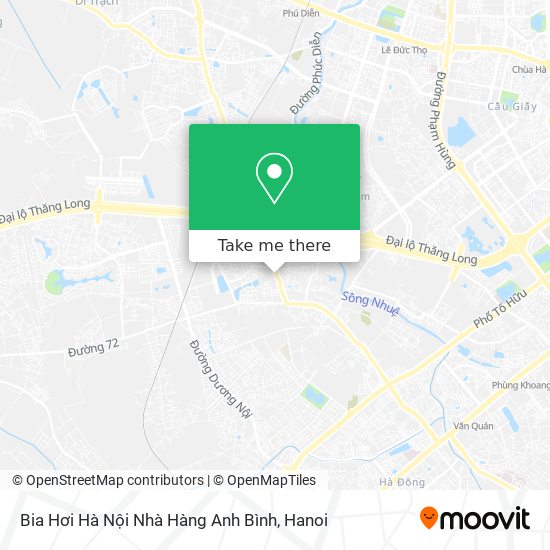 Bia Hơi Hà Nội Nhà Hàng Anh Bình map