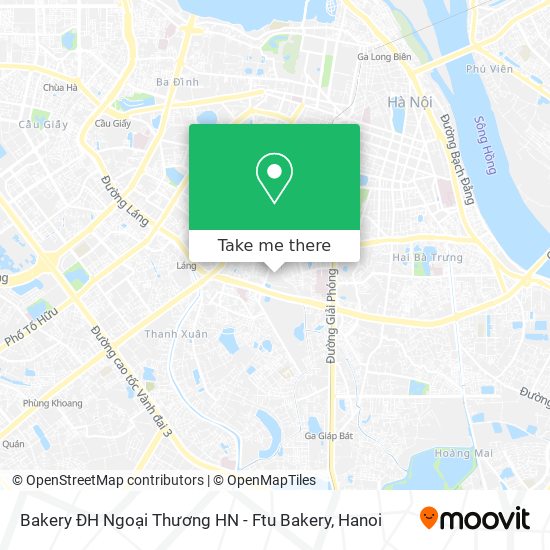 Bakery ĐH Ngoại Thương HN - Ftu Bakery map