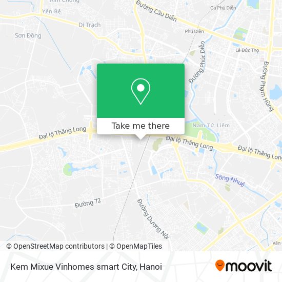 Kem Mixue Vinhomes smart City map