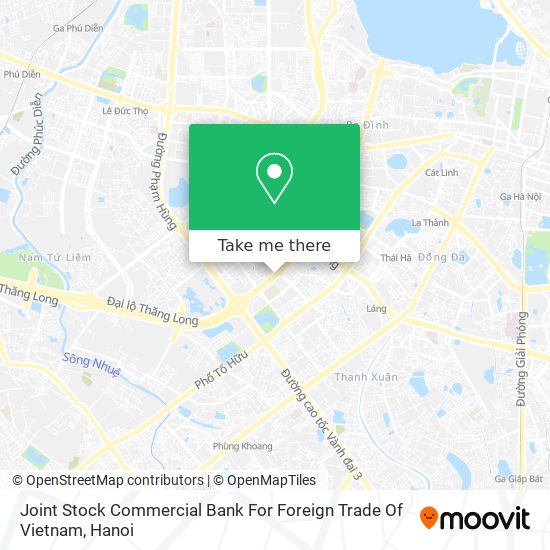 Joint Stock Commercial Bank For Foreign Trade Of Vietnam map