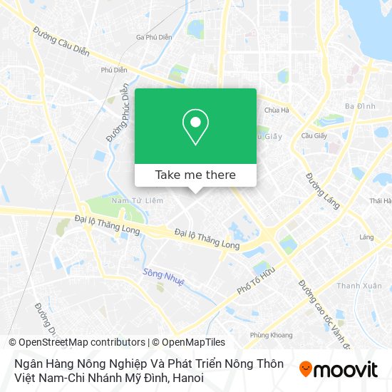 Ngân Hàng Nông Nghiệp Và Phát Triển Nông Thôn Việt Nam-Chi Nhánh Mỹ Đình map