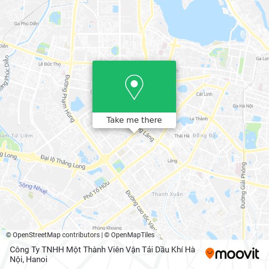 Công Ty TNHH Một Thành Viên Vận Tải Dầu Khí Hà Nội map