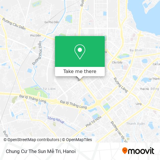 Chung Cư The Sun Mễ Trì map