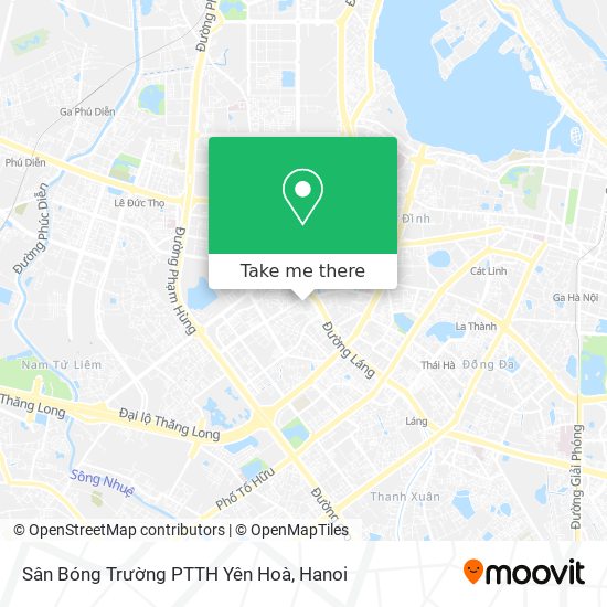 Sân Bóng Trường PTTH Yên Hoà map