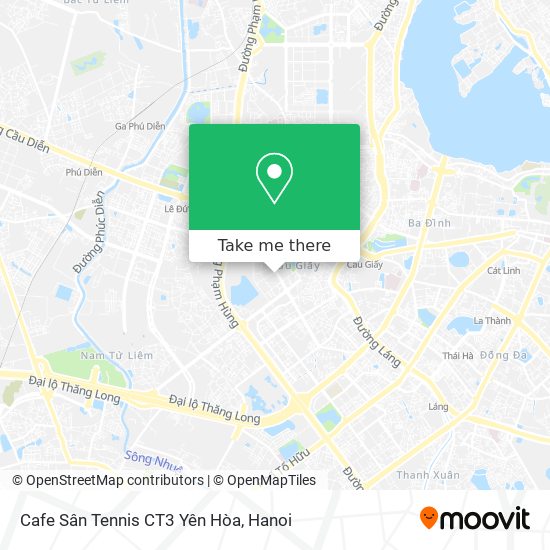 Cafe Sân Tennis CT3 Yên Hòa map