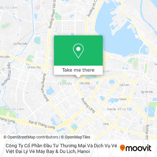 Công Ty Cổ Phần Đầu Tư Thương Mại Và Dịch Vụ Vé Việt Đại Lý Vé Máy Bay & Du Lịch map