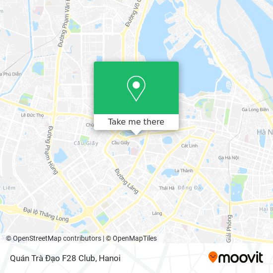 Quán Trà Đạo F28 Club map