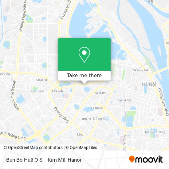 Bún Bò Huế O Si - Kim Mã map