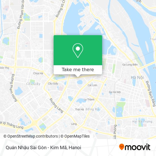 Quán Nhậu Sài Gòn - Kim Mã map