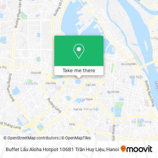 Buffet Lẩu Aloha Hotpot 106B1 Trần Huy Liệu map