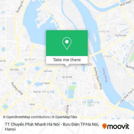 TT Chuyển Phát Nhanh Hà Nội - Bưu Điện TP.Hà Nội map