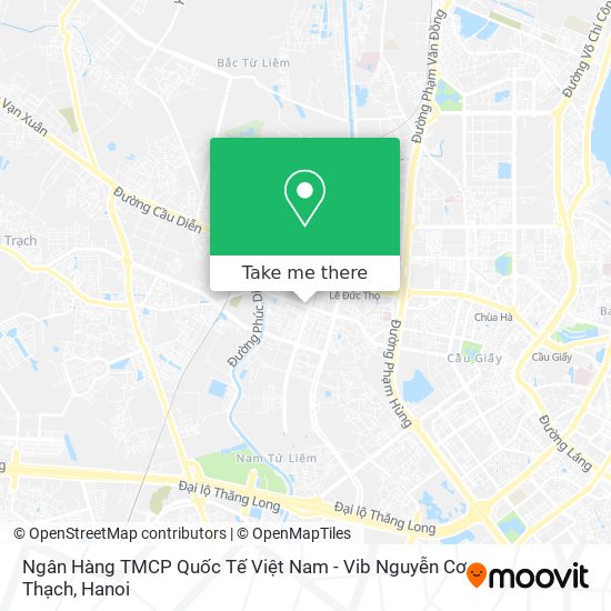 Ngân Hàng TMCP Quốc Tế Việt Nam - Vib Nguyễn Cơ Thạch map