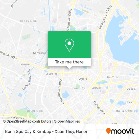 Bánh Gạo Cay & Kimbap - Xuân Thủy map