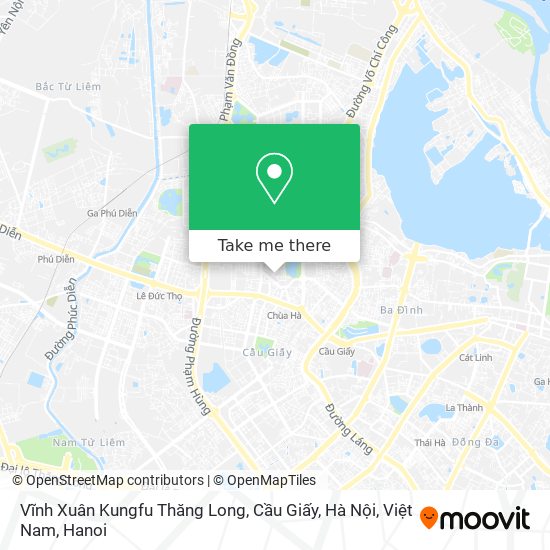 Vĩnh Xuân Kungfu Thăng Long, Cầu Giấy, Hà Nội, Việt Nam map