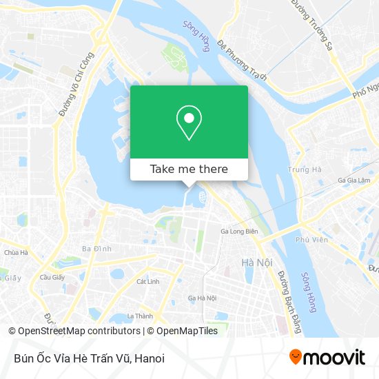 Bún Ốc Vỉa Hè Trấn Vũ map