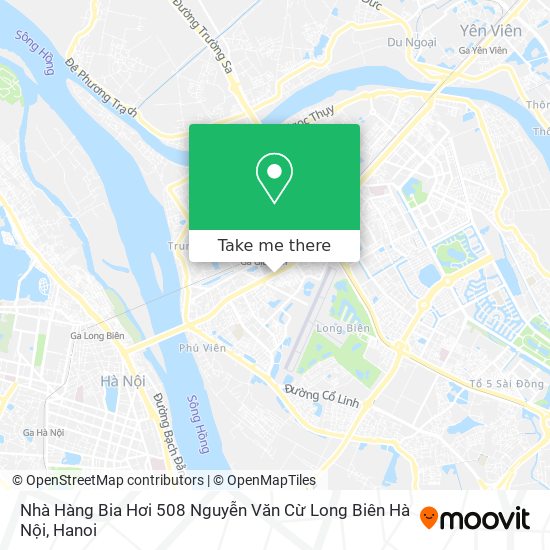 Nhà Hàng Bia Hơi 508 Nguyễn Văn Cừ Long Biên Hà Nội map