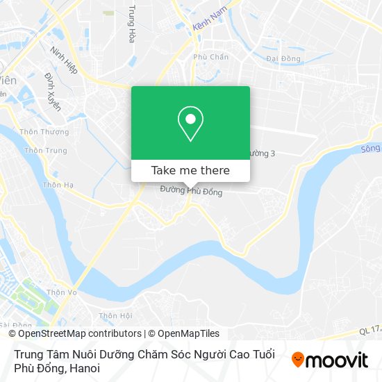 Trung Tâm Nuôi Dưỡng Chăm Sóc Người Cao Tuổi Phù Đổng map