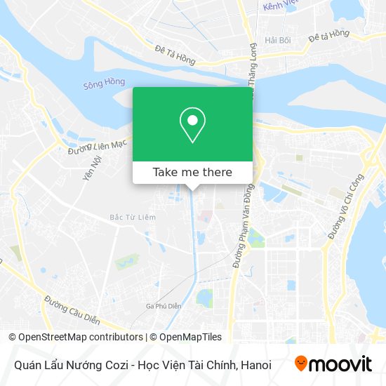 Quán Lẩu Nướng Cozi - Học Viện Tài Chính map