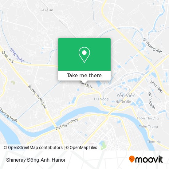 Shineray Đông Anh map