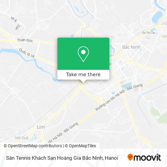 Sân Tennis Khách Sạn Hoàng Gia Bắc Ninh map