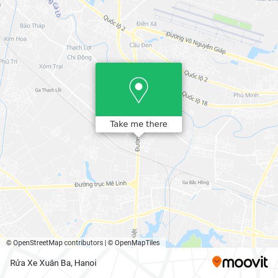 Rửa Xe Xuân Ba map