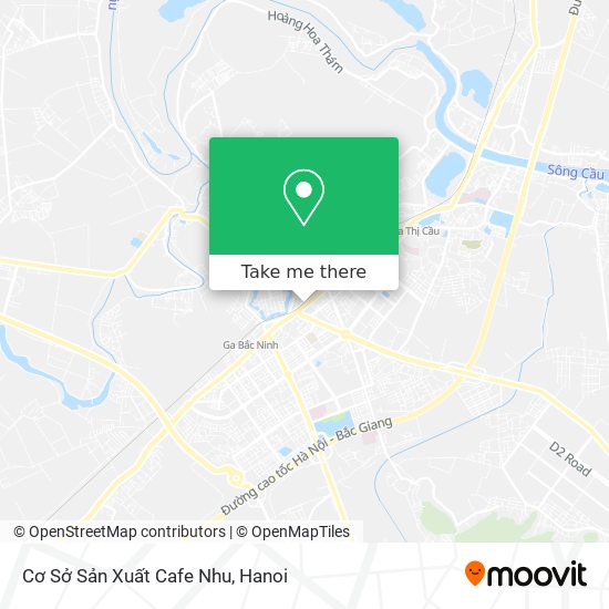 Cơ Sở Sản Xuất Cafe Nhu map
