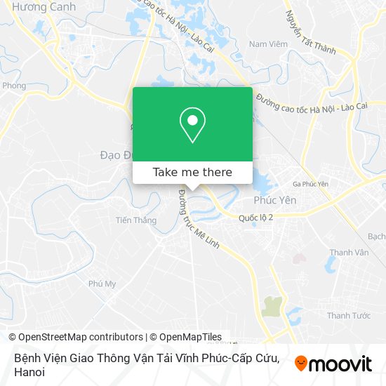 Bệnh Viện Giao Thông Vận Tải Vĩnh Phúc-Cấp Cứu map