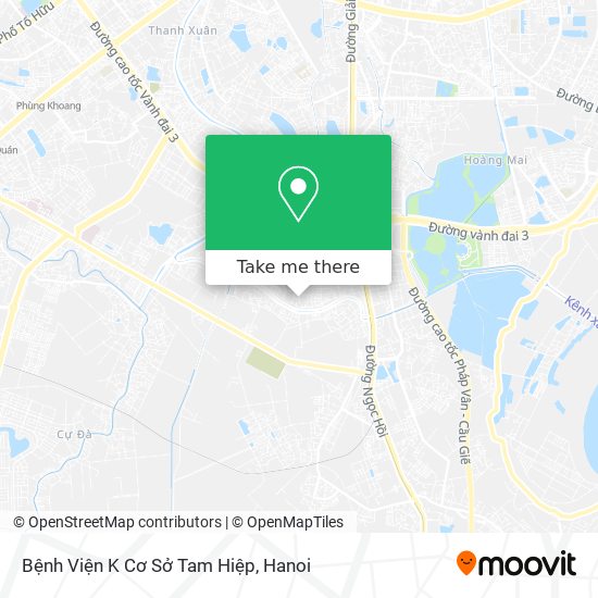 Bệnh Viện K Cơ Sở Tam Hiệp map